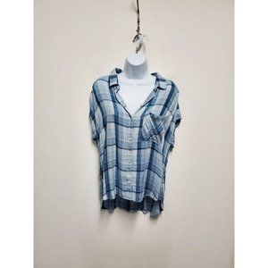 Anthropologie Plaid Top Blouse Large CLOTH & STONE